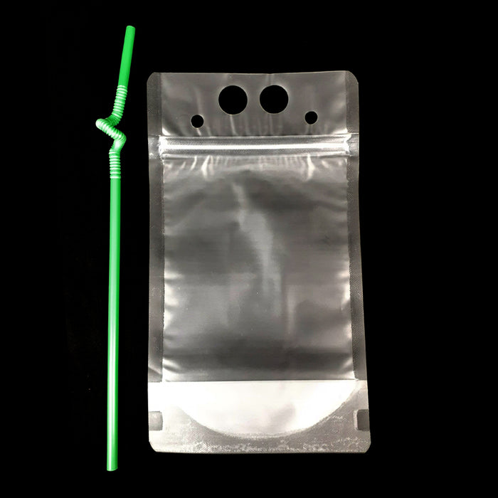 Frosted To Go Drink Pouch w/straw - 17oz