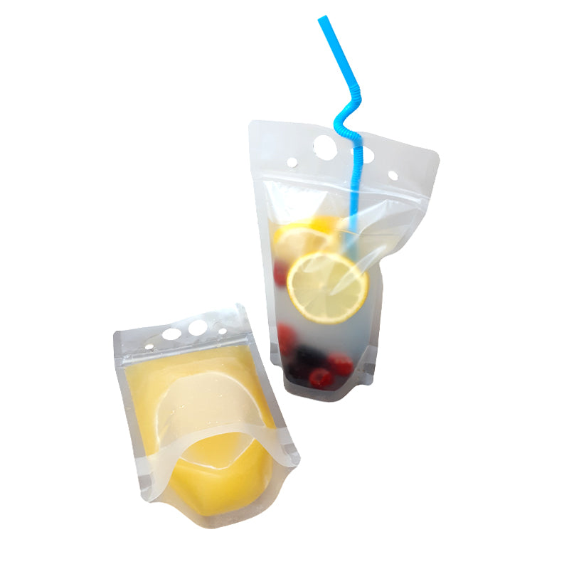 Clear Plastic Drink Pouch To-Go