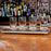 Beer Flight with Walnut Finish and Chalk Strip - Highball Glasses