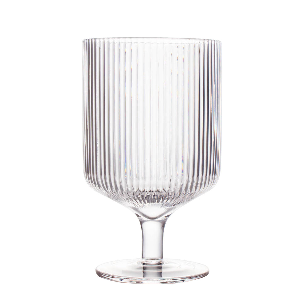 BarConic® Classic Ribbed Rocks Glass w/Stem - 10 ounce