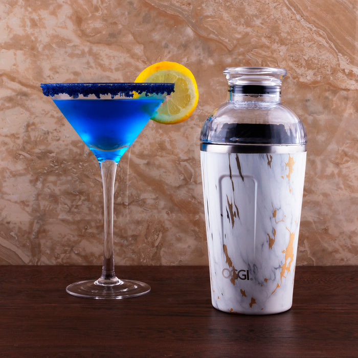 Double Wall Vacuum Insulated Cocktail Shaker - 17oz Marble