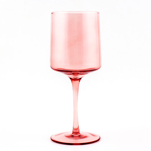 Mid Century Wine Glass - Blush - 13.5 ounce