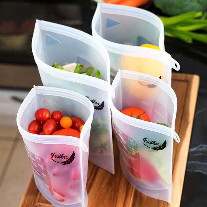 Reusable Silicone Food Storage Bags – Set of 4 — Bar Products