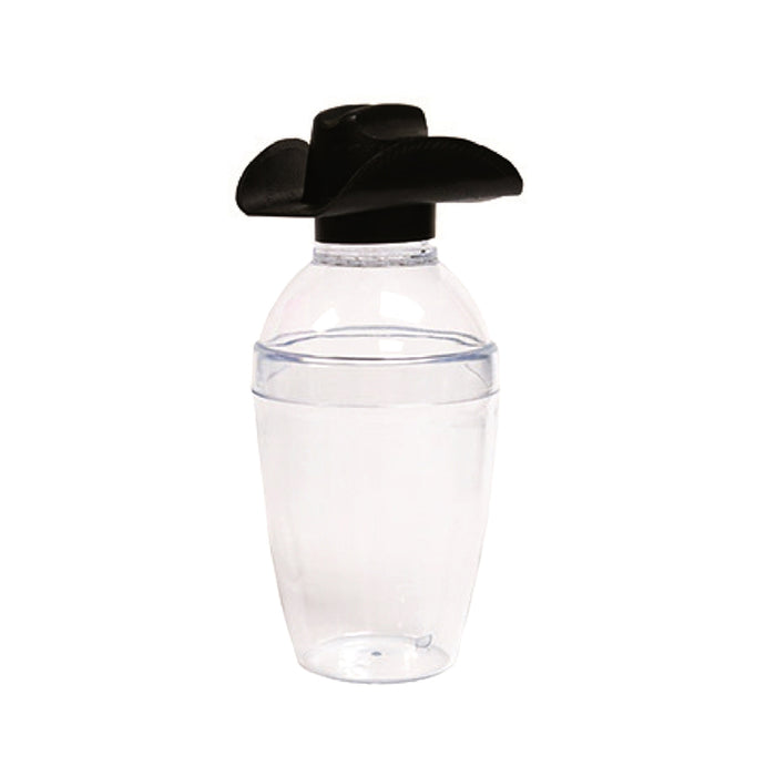 Cowboy Hat Plastic Cocktail Shakers - 16 oz - Color options Black