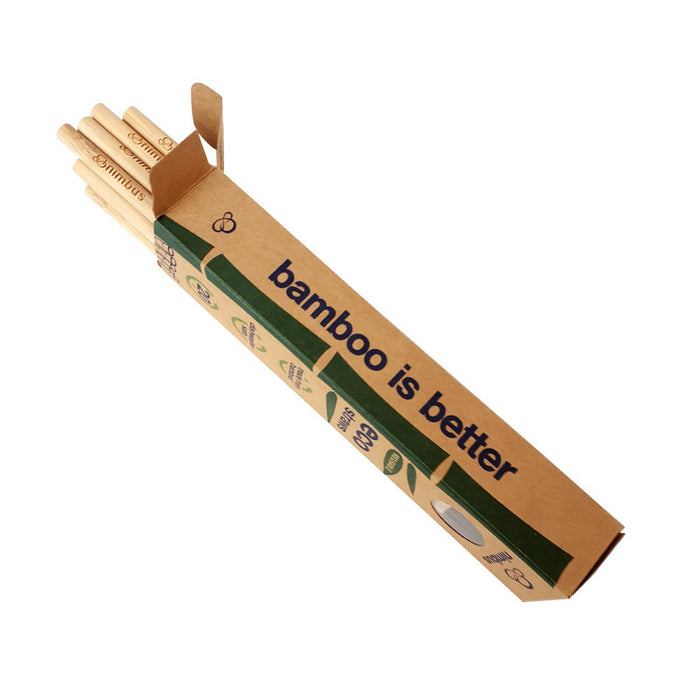Bamboo Reusable Eco-Friendly Straws - 20 pack