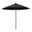 California Umbrella 9' Pole Push Lift SUNBRELLA With Black Aluminum Pole - Black Fabric