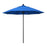 California Umbrella 9' Pole Push Lift SUNBRELLA With Black Aluminum Pole - Royal Blue Fabric