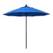 California Umbrella 9' Pole Push Lift SUNBRELLA With Black Aluminum Pole - Royal Blue Fabric