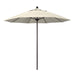 California Umbrella 9' Pole Push Lift SUNBRELLA With Black Aluminum Pole - Antique Beige Fabric