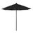 California Umbrella 9' Pole Push Lift SUNBRELLA With Bronze Aluminum Pole - Black Fabric