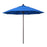 California Umbrella 9' Pole Push Lift SUNBRELLA With Bronze Aluminum Pole - Royal Blue Fabric