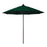 California Umbrella 9' Pole Push Lift SUNBRELLA With Bronze Aluminum Pole - Hunter Green Fabric