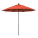 California Umbrella 9' Pole Push Lift SUNBRELLA With Bronze Aluminum Pole - Sunset Fabric