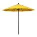 California Umbrella 9' Pole Push Lift SUNBRELLA With Bronze Aluminum Pole - Lemon Fabric