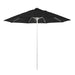 California Umbrella 9' Pole Push Lift SUNBRELLA With White Aluminum Pole - Black Fabric