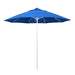 California Umbrella 9' Pole Push Lift SUNBRELLA With White Aluminum Pole - Blue Fabric