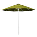 California Umbrella 9' Pole Push Lift SUNBRELLA With White Aluminum Pole - Kiwi Fabric