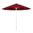 California Umbrella 9' Pole Push Lift SUNBRELLA With White Aluminum Pole - Red Fabric