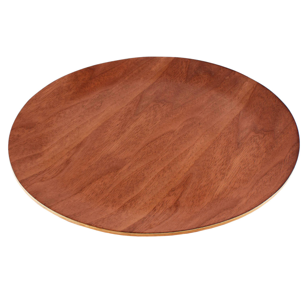 Round Wood Tray - Walnut - 13 inch