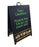 "ADD YOUR NAME" A-Frame Sidewalk Chalkboard Sign – Double Sided - Black Matte Finish