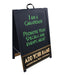 "ADD YOUR NAME" A-Frame Sidewalk Chalkboard Sign – Double Sided - Black Matte Finish