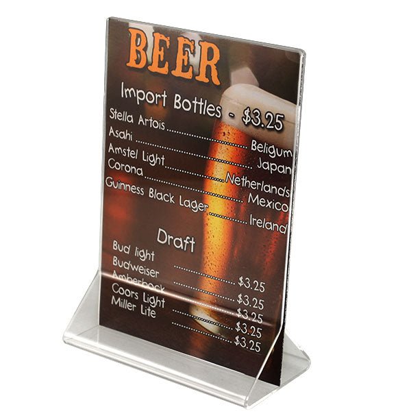 Acrylic Tabletop Menu Card Holder - 4