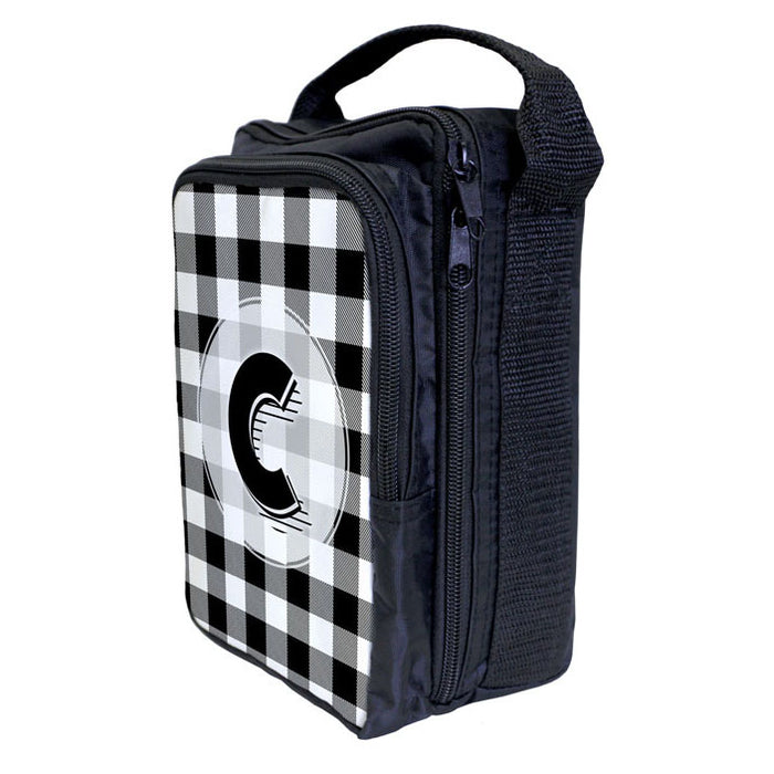 Bartender Tote Bag - ADD YOUR NAME Plaid Patterns - WHITE 