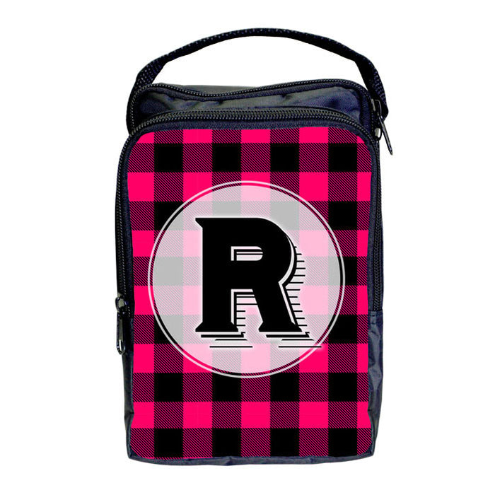 Bartender Tote Bag - ADD YOUR NAME Plaid Patterns - PINK