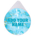 ADD YOUR NAME - Custom Glass Rimmer Lid - Turquoise Marble