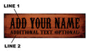 "ADD YOUR NAME" A-Frame Sidewalk Chalkboard Sign – Double Sided - Wood Finish Options - Design 2