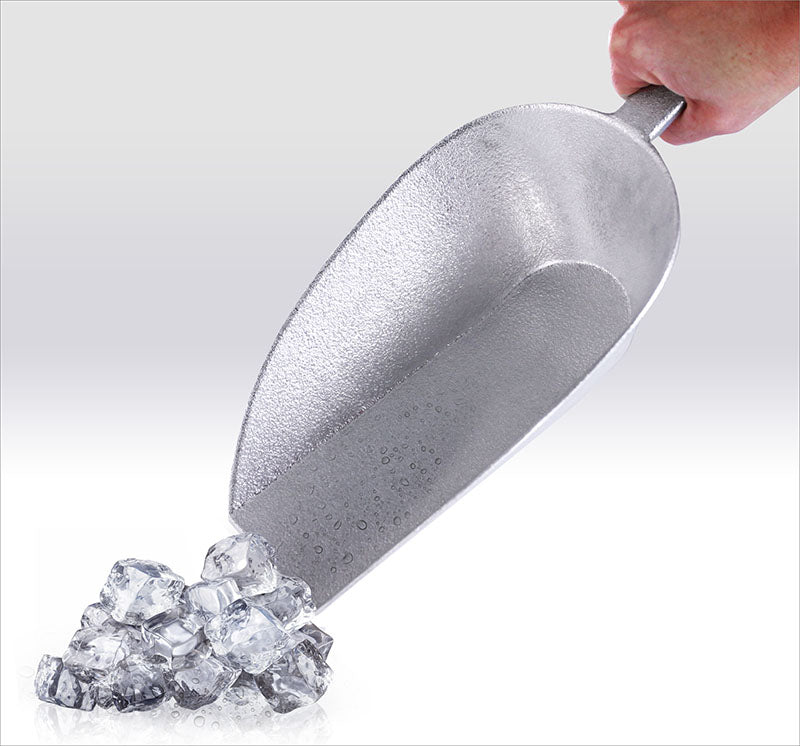1 oz Aluminum Flat Bottom One Piece Scoop, Extra Small, one ounce