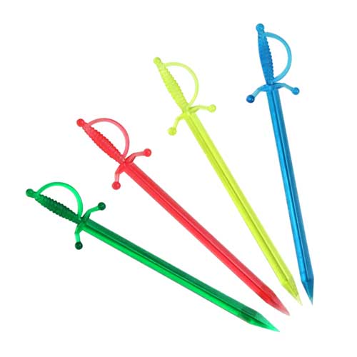 トレド ミニチュア剣 カクテルピックセット（8本・台座付き） BarConic® Sword Cocktail Picks - 3.5