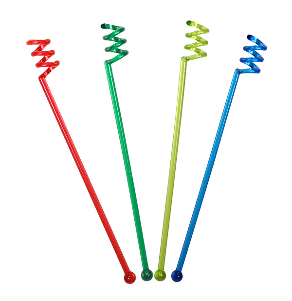 BarConic® Swirl Top Stirrers - 6.5" - Color Options - Pack of 200