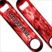 "ADD YOUR NAME" SPEED Bottle Opener – Grunge – Several Color Options - Red