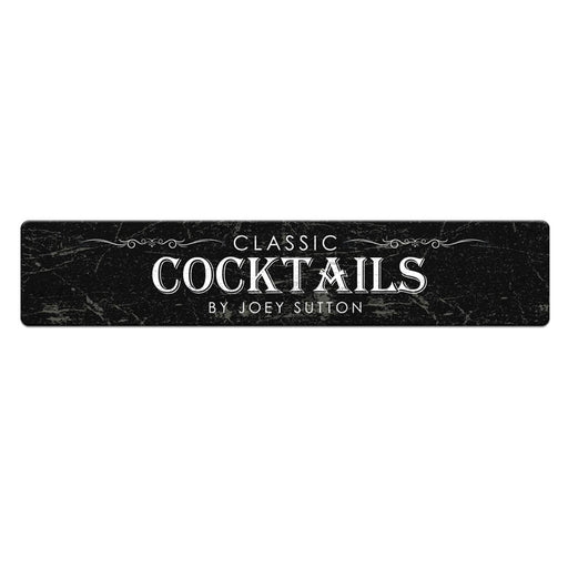 Custom Printed Bar Mat - Classic Cocktails - 20" x 4"