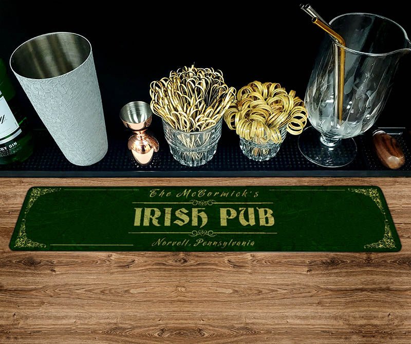 Irish Bar Rug Custom Printed Bar Mat - Irish Pub - 20
