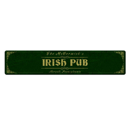 Custom Printed Bar Mat - Irish Pub - 20" x 4"