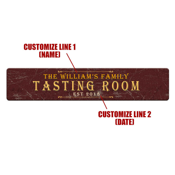 Custom Printed Bar Mat - Tasting Room - 20" x 4"