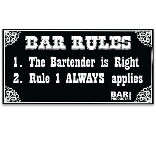 Free Sticker - Bar Rules