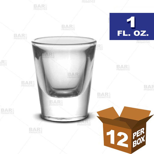 BarConic® Thick Base Clear Shot Glass - 1 oz [Box of 12]