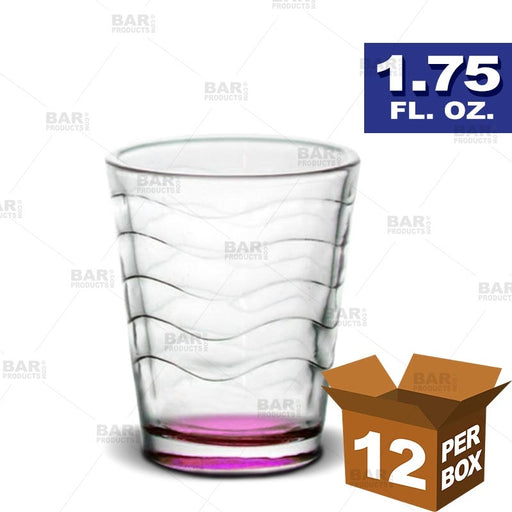 BarConic® Pink Wave Shot Glass - 1.75 oz [Box of 12]