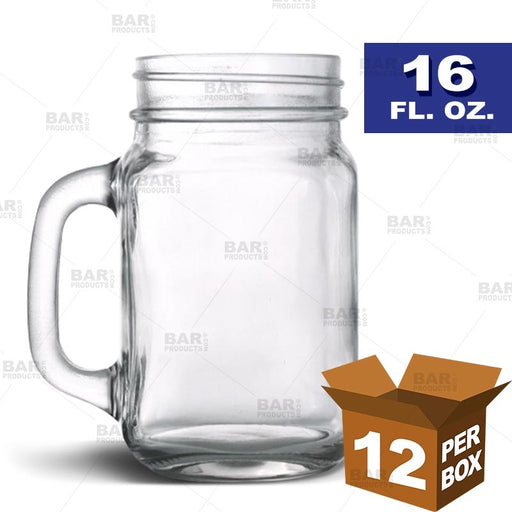 BarConic® Mason Jar with Handle - 16 oz [Box of 12]