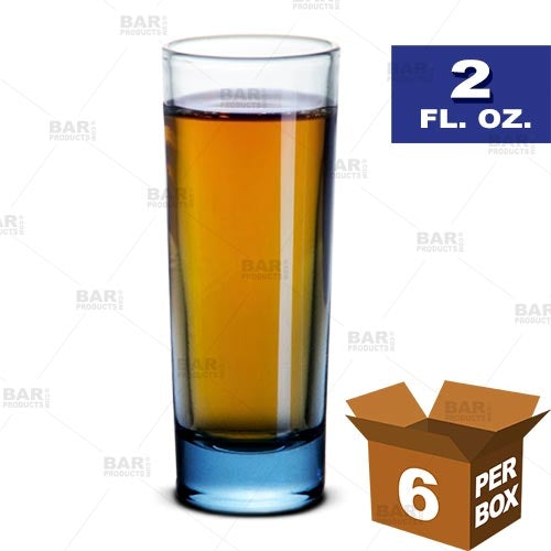 BarConic® Light Blue Shot Glass - 2 oz [Box of 6]