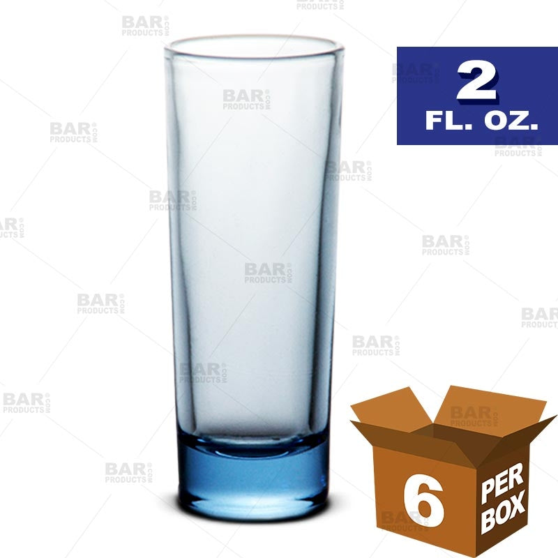 BarConic® Light Blue Shot Glass - 2 oz [Box of 6]