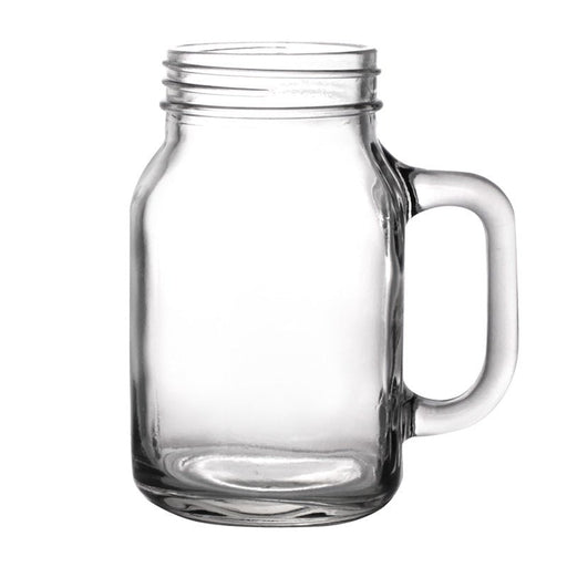 BarConic® Glassware - Mason Jar Mug Glass - 21 ounce - CASE OF 12 - Bar Products - Glassware