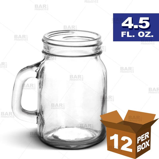 BarConic® Mason Jar with Handle - 4.5 oz [Box of 12]