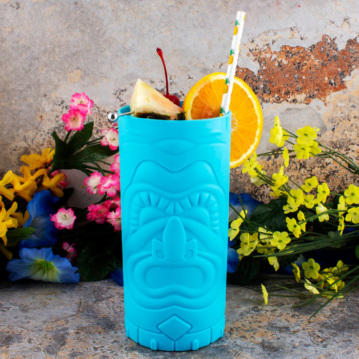 BarConic® Blue Plastic Tiki Cup - 26 ounce - Extra Large