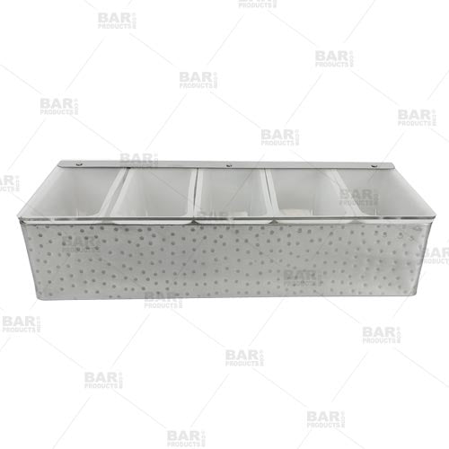 BarConic® Hammered Stainless Steel Condiment Holder - 5 Pint