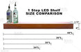 BarConic® LED Liquor Bottle Display Shelf - 1 Step - Wild Cherry - Several Lengths