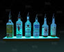 BarConic® LED Liquor Bottle Display Shelf - Low Profile - 1 Step - Mahogany - Several Lengths